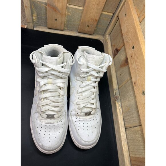 Nike Air Force 1 High-Top Sneakers White Leather Size 6 Mens EU38.5 main image 4